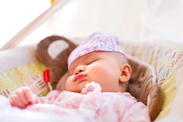 Newborn baby girl lying down — Stock Photo, Image