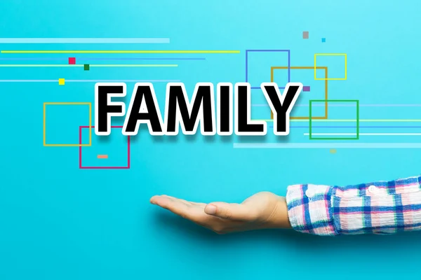 Family concept with hand — Stock Photo, Image