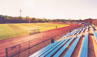 Mavi tribünde Spor Stadyumu