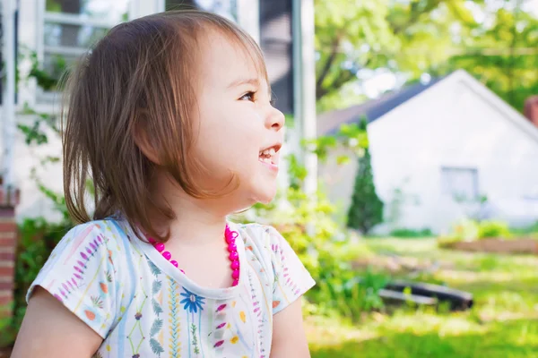 Toddler dziewczynka poza — Zdjęcie stockowe