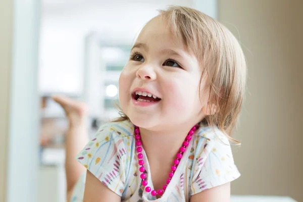 Happy smiling toddler girl — Stock Photo, Image