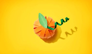 Kağıt ustası sonbahar balkabağı manzarası