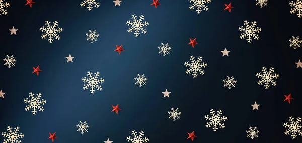 クリスマスの雪の結晶パターン — ストック写真