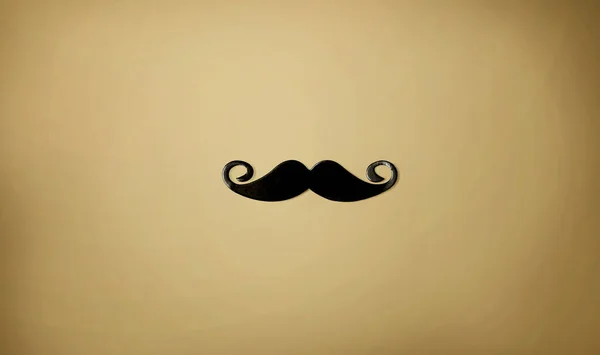 Black paper mustache — Stock Photo, Image