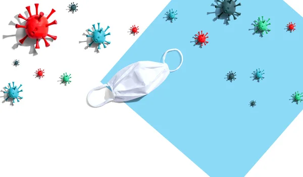 Chirurgische masker met epidemische influenza en Coronavirus concept — Stockfoto