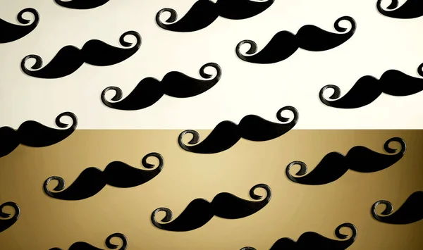 Modèle de moustache en papier noir — Photo