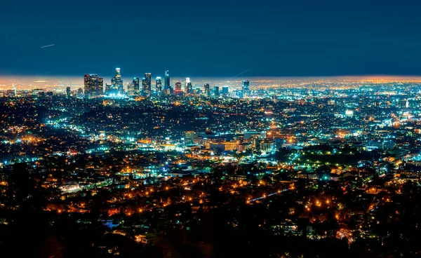 Vista aérea do centro de Los Angeles — Fotografia de Stock