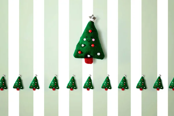ख्रिसमस उशी झाडे ओव्हरहेड दृश्य — स्टॉक फोटो, इमेज