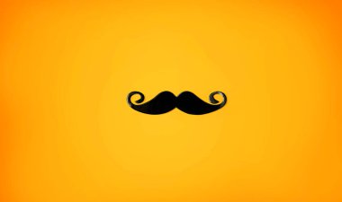 Siyah kağıt bıyık.