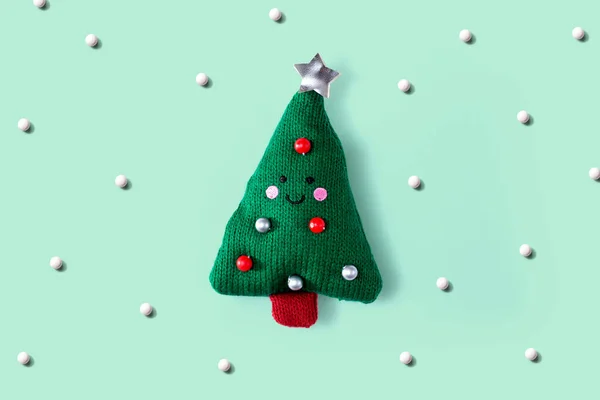 Kerstkussen boom bovenaanzicht — Stockfoto