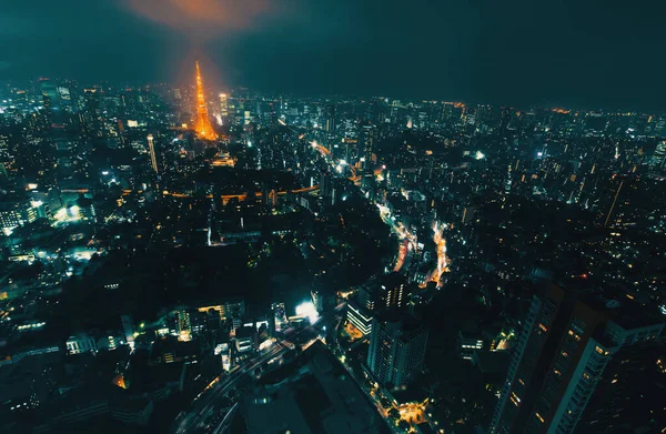 Vista aérea del paisaje urbano de Tokio — Foto de Stock