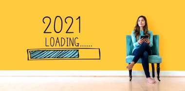 2021 yılını genç bir kadınla dolduruyorum.