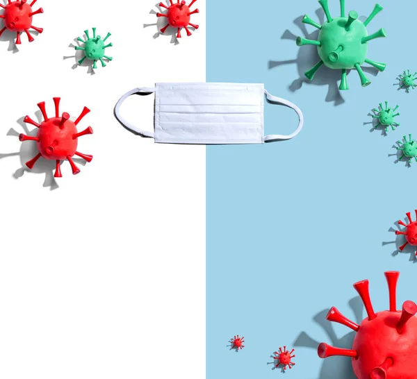 Épidémie virale de grippe et concept de coronavirus — Photo