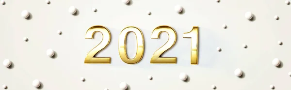 2021 new year theme with white candy dots — Stock Photo, Image