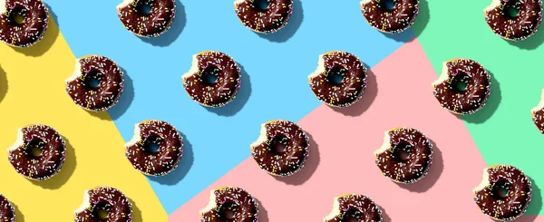Chocolate glazed donuts — Stock Photo, Image