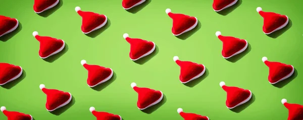 Pattern of small santa hats — Stock Photo, Image