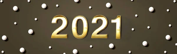 2021 tema de año nuevo con puntos de caramelo blanco — Foto de Stock