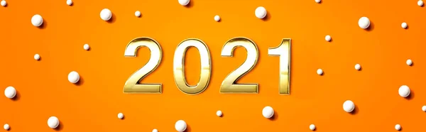 2021 new year theme with white candy dots — Stock Photo, Image