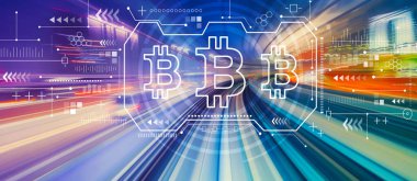 Yüksek hız hareket bulanıklığı olan bitcoin