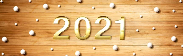 2021 tema de ano novo com pontos de doces brancos — Fotografia de Stock