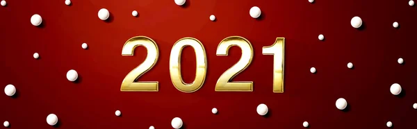 2021 Nový rok téma s bílými bonbóny tečky — Stock fotografie