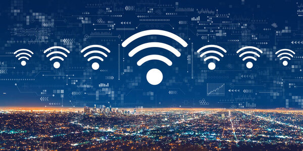WiFi тема с центром Лос-Анджелеса
