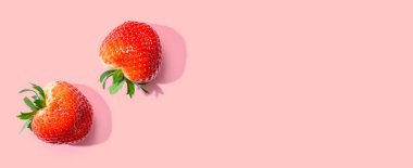 Taze kırmızı çilek manzarası