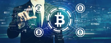 İş adamıyla Bitcoin teması