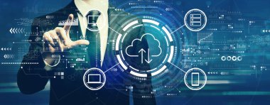 İş adamıyla bulut hesaplaması