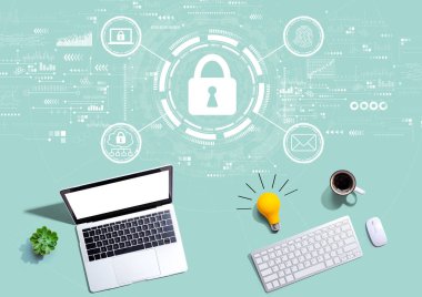 Ampullü bilgisayarlarla internet ağ güvenliği kavramı