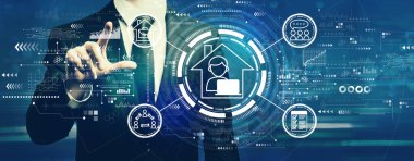 İş adamıyla Uzak Çalışma teması