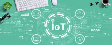 Bilgisayar klavyeli IoT teması