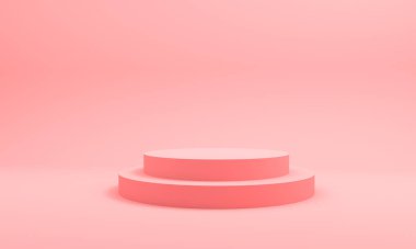 Silindir podyumunun soyut 3B canlandırması