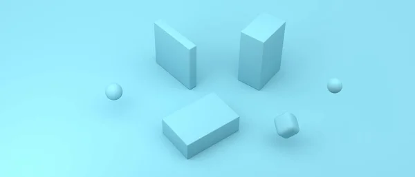 Abstrakte 3D-Darstellung von Zylinderpodesten — Stockfoto