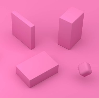 Silindir podyumlarının soyut 3B canlandırması