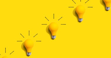 Gölgeli sarı ampul deseni