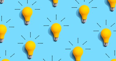 Gölgeli sarı ampul deseni