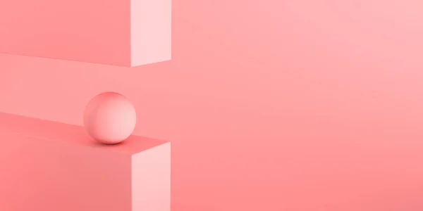球体和球块的三维渲染 — 图库照片