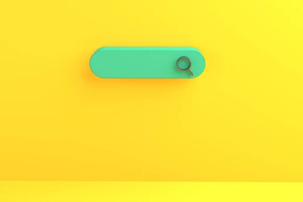 3D render of search bar with magnifying glass — Stock Photo, Image