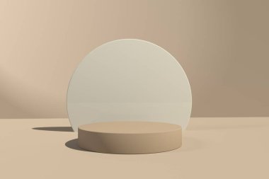 Bir podyumun soyut 3B canlandırması