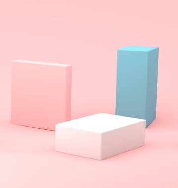 Silindir podyumlarının soyut 3B canlandırması