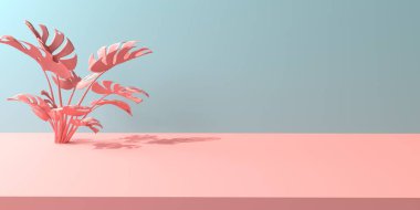 Tropik canavar gölgeli yapraklar