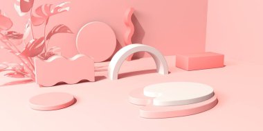 Geometrik şekillerin soyut üç boyutlu canlandırması