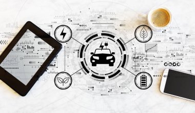 Tablet ve telefonla EV kavramı