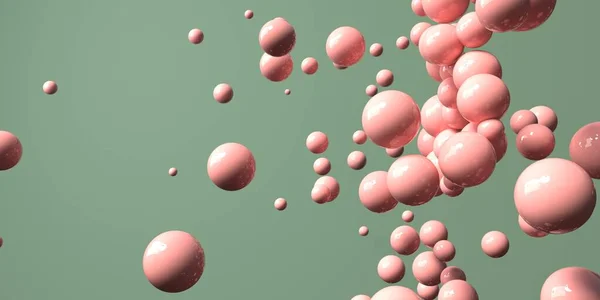 3D renderowanie różnej wielkości sfer — Zdjęcie stockowe