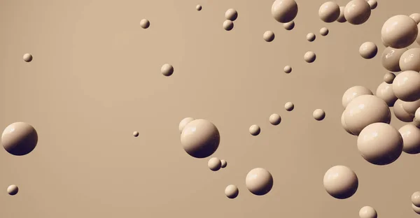 Rendu 3D de différentes tailles de sphères — Photo