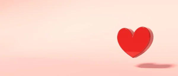 Сердца - Оценка и тема любви - 3D рендеринг — стоковое фото