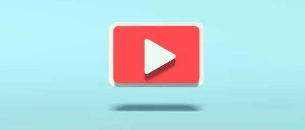 Play and start button icon - 3D render — Stock Photo, Image
