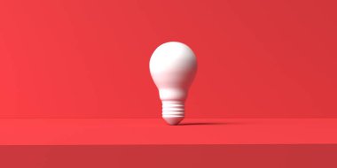 Renkli bir arkaplanda ampul