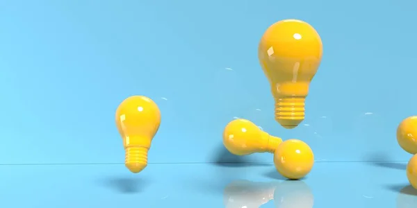 Розсіяні лампочки - 3D візуалізація — стокове фото